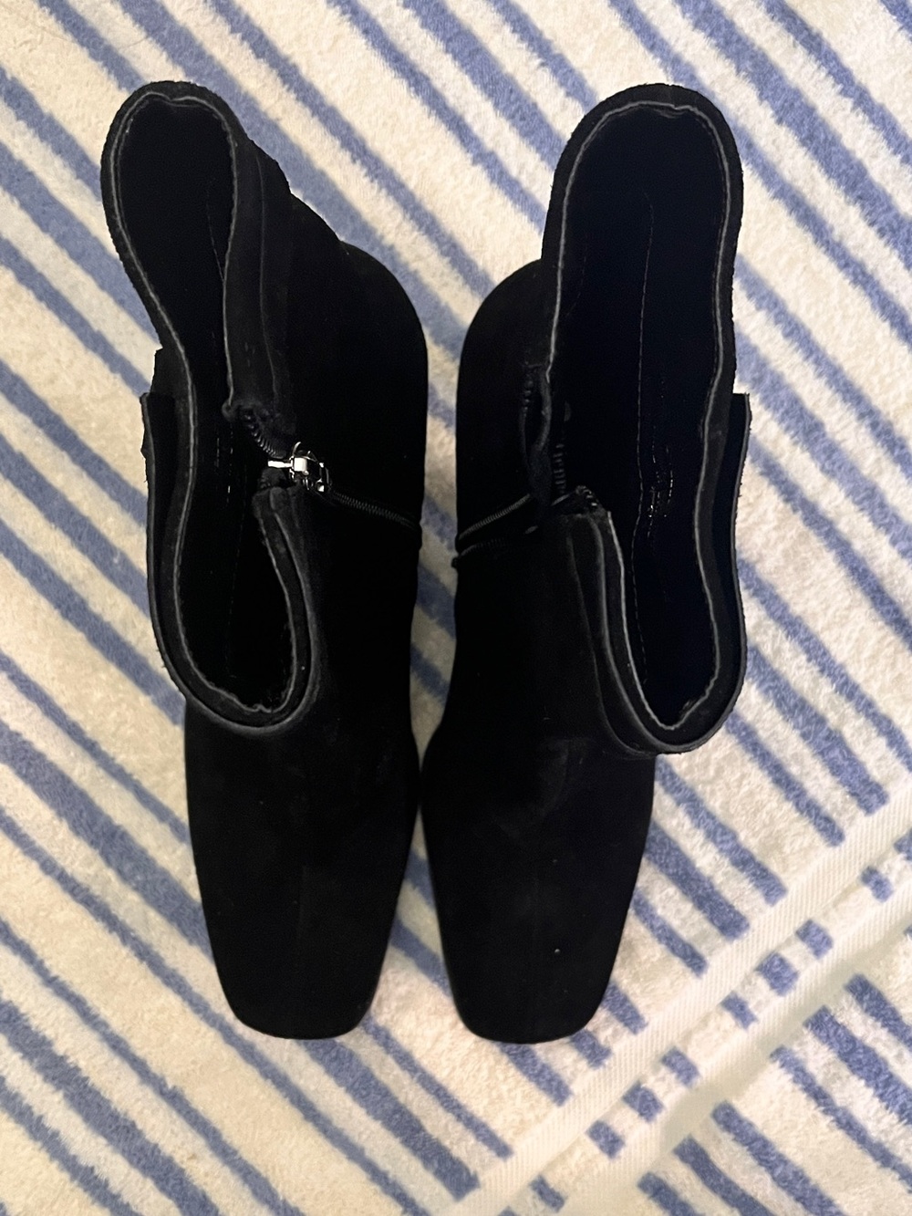 Etienne Aigner Black Suede Ankle Booties